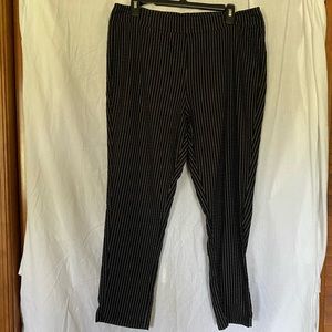 Black Striped Stretchy Dress Pants